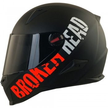 Broken Head (A-Minus-Ware) BeProud Rot Set Motorradhelm incl. schwarzem Visier
