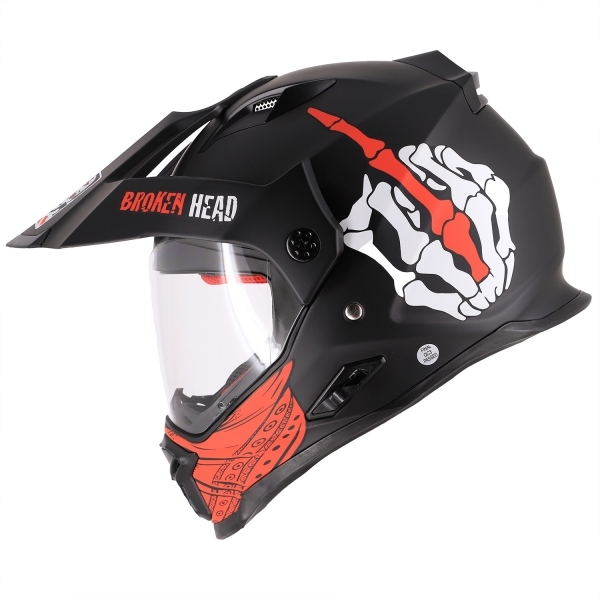Broken Head Enduro helmet Street Rebel red