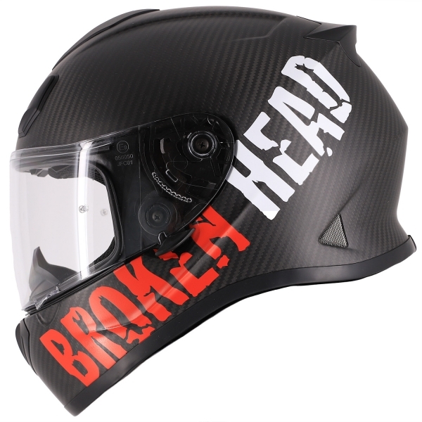 Broken Head Racing-Helm BeProud Light Carbon Rot - Limited Edition (Größe S &amp; L)
