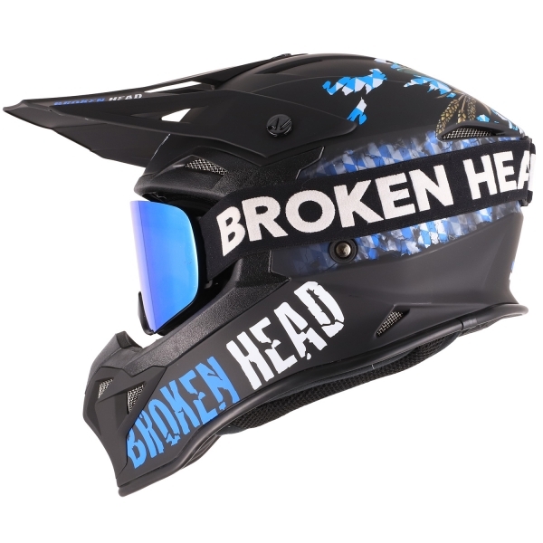 Broken Head Cross Helmet Bavarian Patriot MX-2