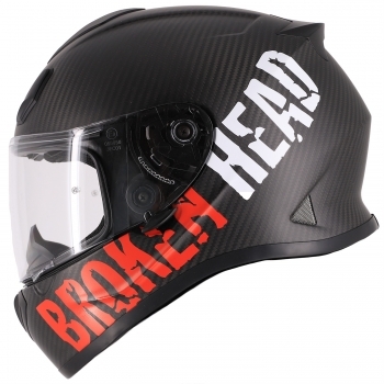 Broken Head Racing-Helm BeProud Light Carbon Rot - Limited Edition (Größe S & L)