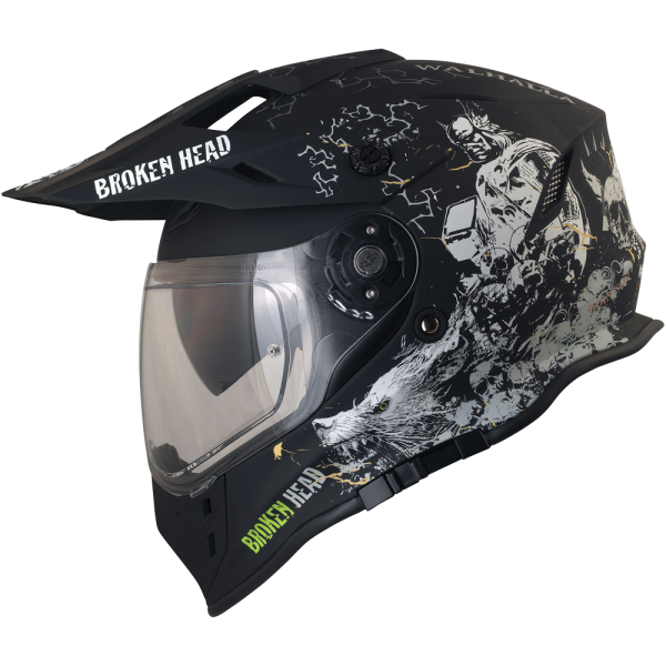 Broken Head Fullgas Viking VX2 black matte enduro motocross helmet