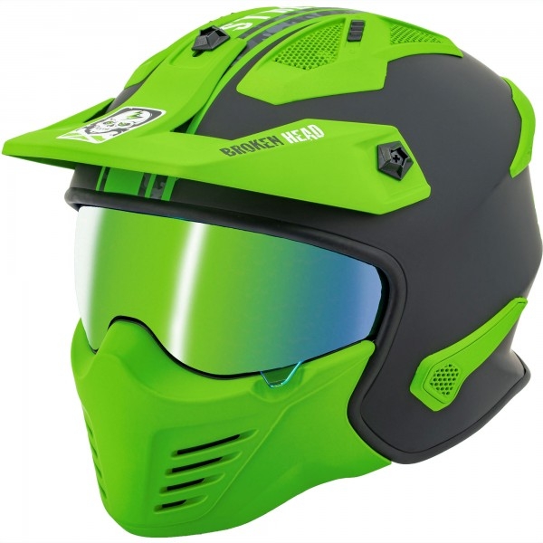 Broken Head Trial helmet Street Warrior green