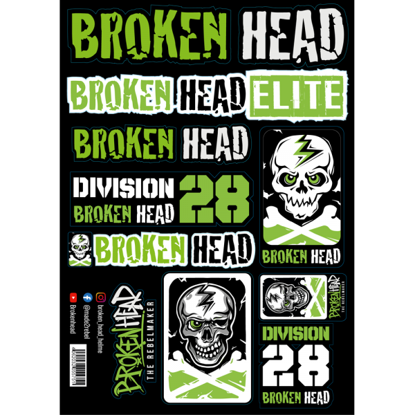 Broken Head Sticker Set A3 &quot;Basic line