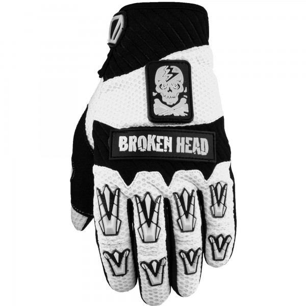Broken Head MX Gloves Fist Beat White