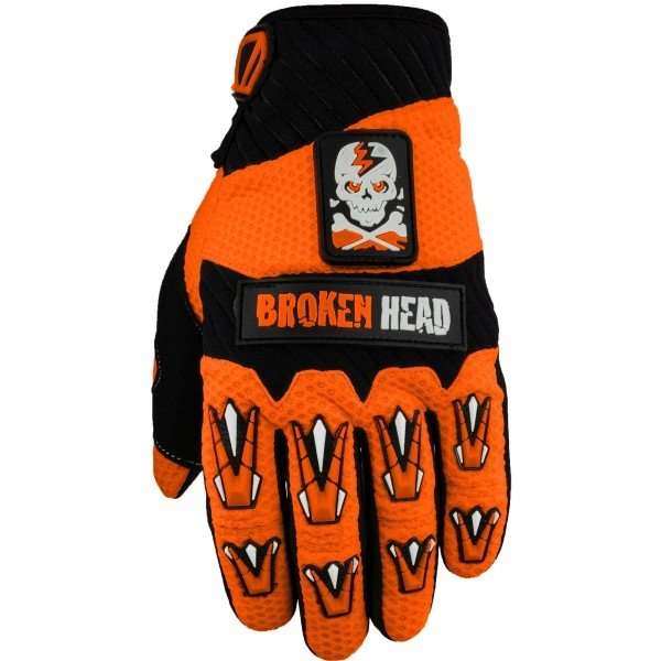 Broken Head MX Gloves Fist Punch Orange