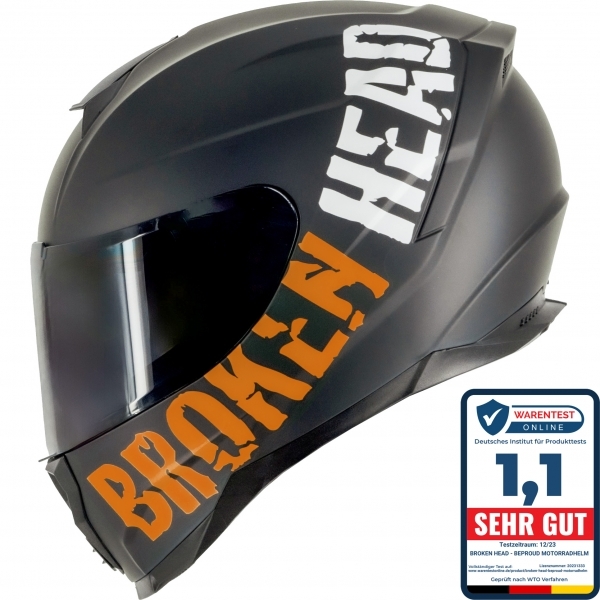Broken Head BeProud Orange Set Motorcycle Helmet Incl. Black Visor