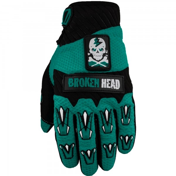 Broken Head MX gloves fist petrol