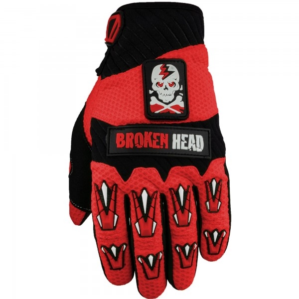 Broken Head MX Gloves Fist Punch Red