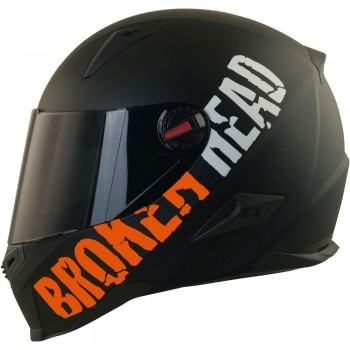 Broken Head (A-Minus-Ware) BeProud Orange Set Motorradhelm incl. schwarzem Visier