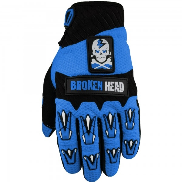 Broken Head gants MX coup de poing bleu