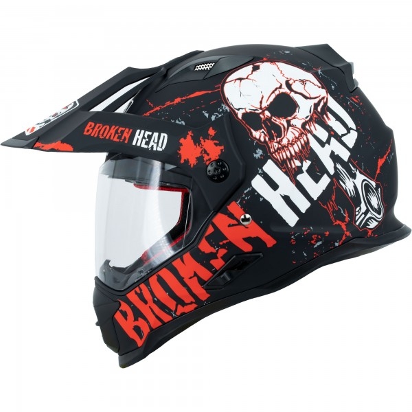 Broken Head Enduro helmet Bone Crusher red