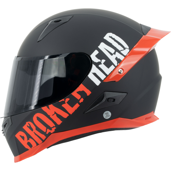 Broken Head BeProud Pro Rouge Casque intégral sport | Limited Color Edition | Visière noire incluse