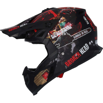 Broken Head (A-Minus-Ware) MX Motocross-Helm Resolution Rot