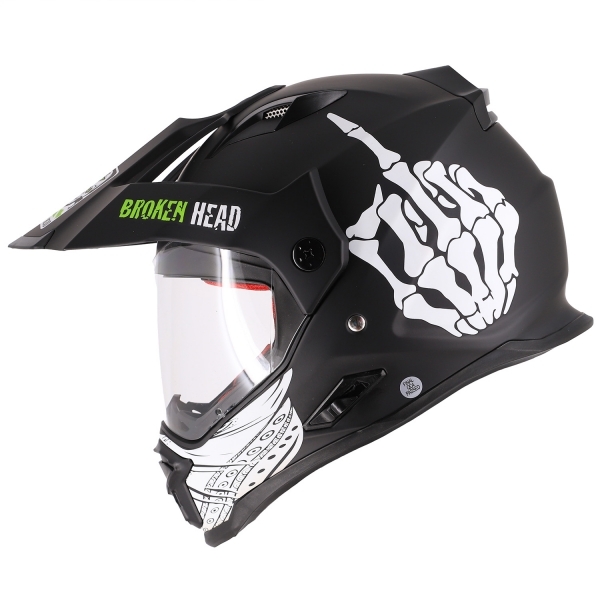 Broken Head Enduro helmet Street Rebel green