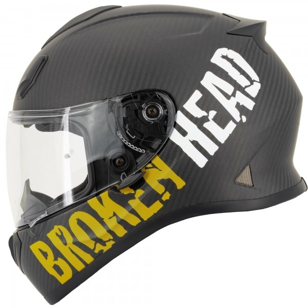 Casque de course Broken Head BeProud Carbon Gelb - Edition limitée