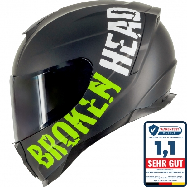 Broken Head BeProud Green Set Motorcycle Helmet Incl. Black Visor