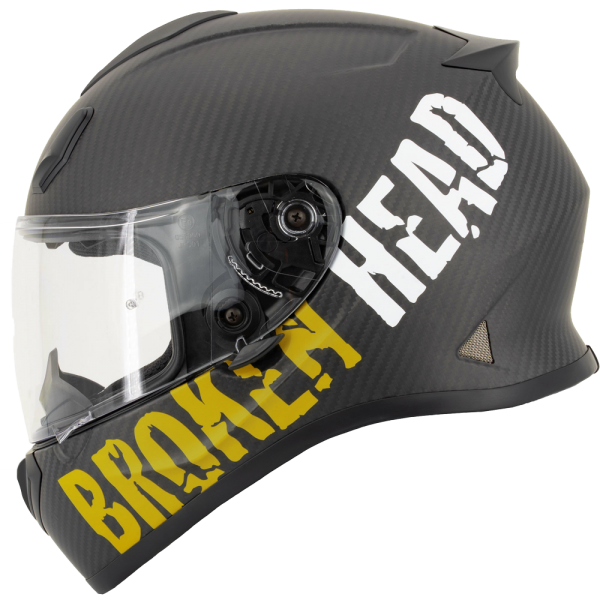 Broken Head Racing-Helm BeProud Light Carbon Gelb - Limited Edition