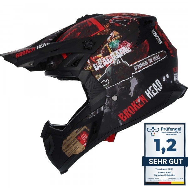 Broken Head MX Motocross Helmet Resolution Red