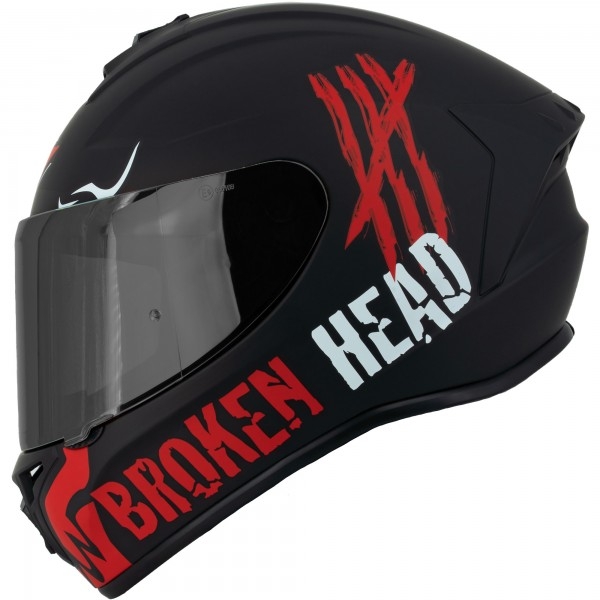 Broken Head Full Face Helmet Adrenaline Therapy 4X Red Incl. Black Visor
