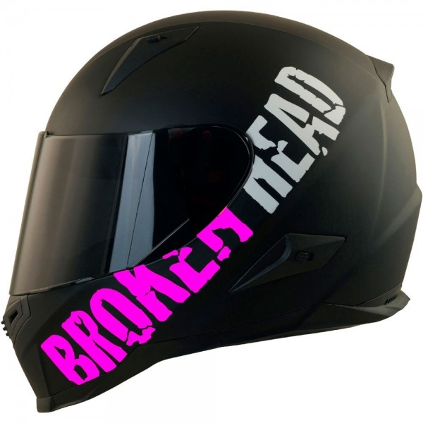 Broken Head (A-Minus-Ware) BeProud Pink Set Motorradhelm incl. schwarzem Visier