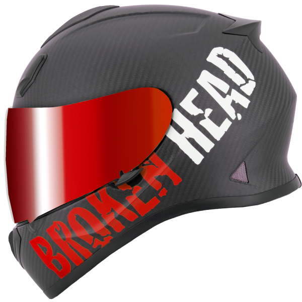 Broken Head BeProud Carbon Rot Limited Edition Inkl. Rot-Verspiegeltem Visier
